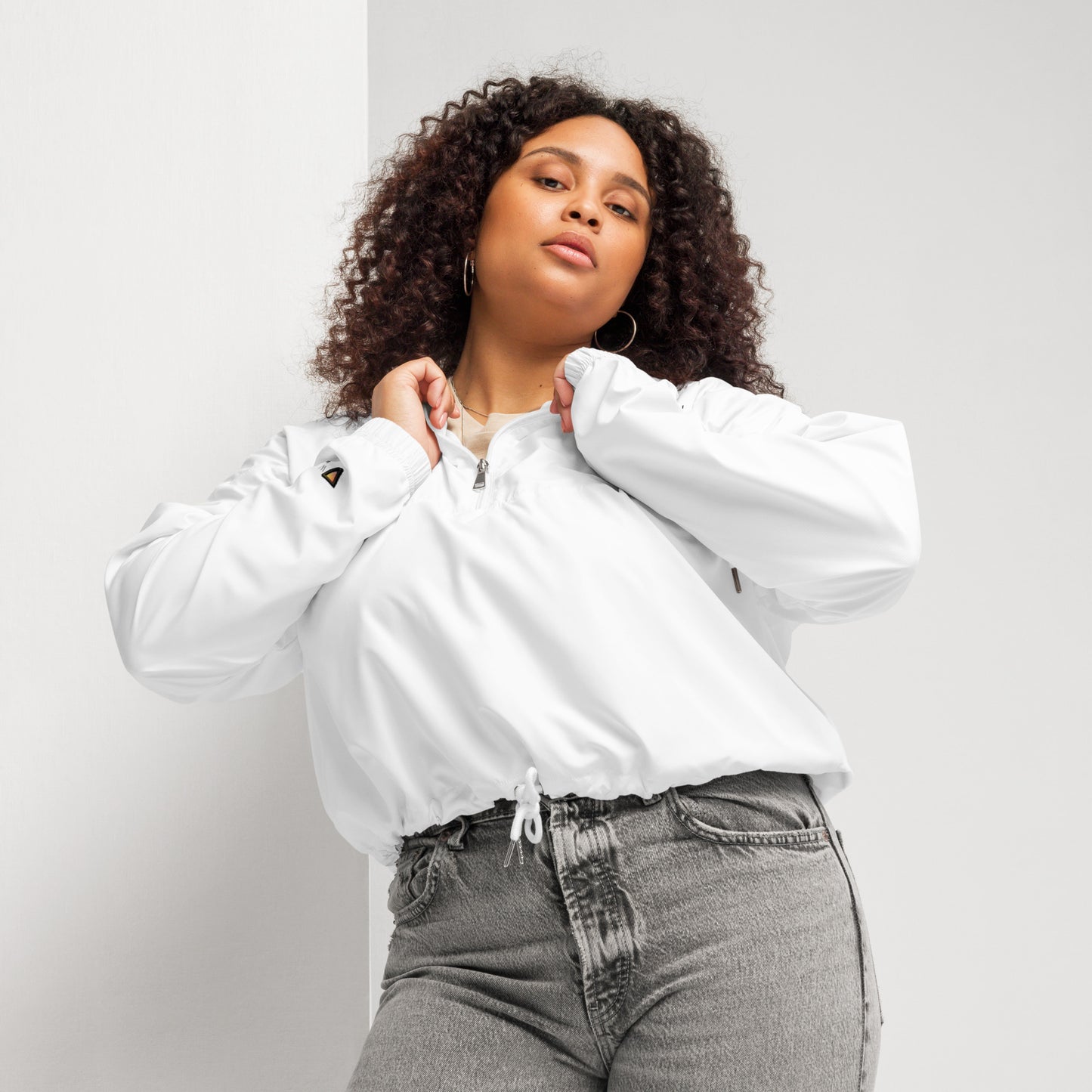 Collaboration Over Competition - Women in Real Estate - Women’s cropped windbreaker